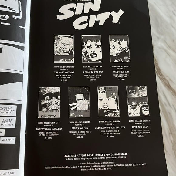 Sin City A Dame To Kill For Dark Horse 2005 Comic - Picture 10 of 10